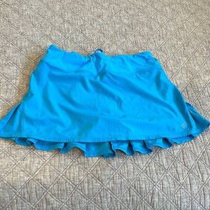 Blue lululemon size 6 regular tennis/exercise skirt with built in shorts